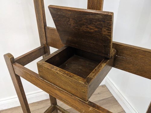 COAT STAND Vintage Oak Hallway Coat Hat Umbrella Mirrored Key Tray FREE DELIVERY - Picture 9 of 21