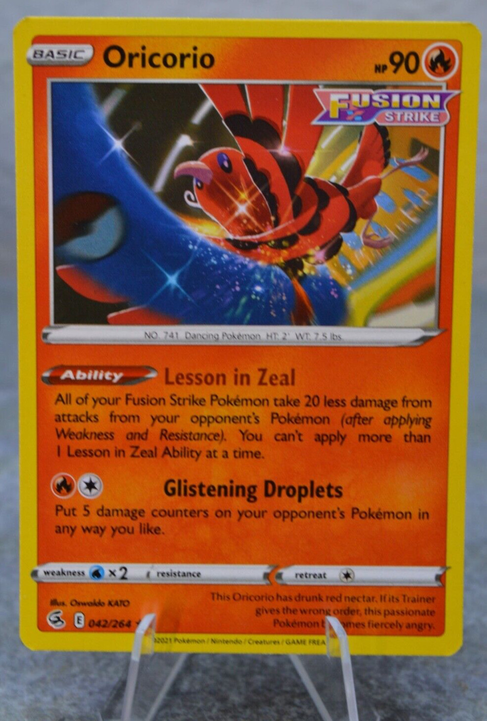 Pokemon Fusion Strike Oricorio 42/264 Pack Fresh Near Mint!