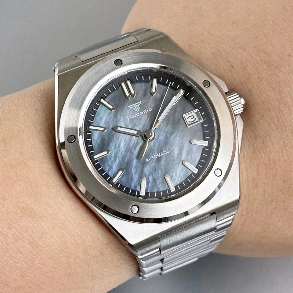 Reloj de buceo automático Tandorio MOP Business Engineer cristal de zafiro NH35A para hombre Foto 2 de 4