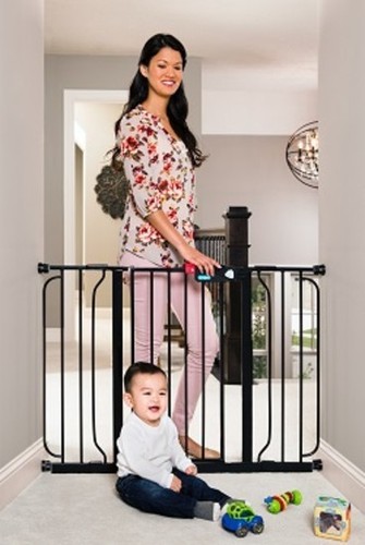 Regalo Easy Step Extra Wide Black 51/" Infant Baby Gate Toddler Pet Safety Fence