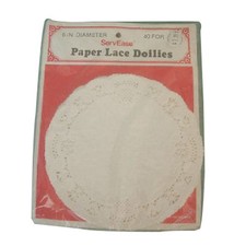 4" white paper lace doilies disposable 52 pcs per pack