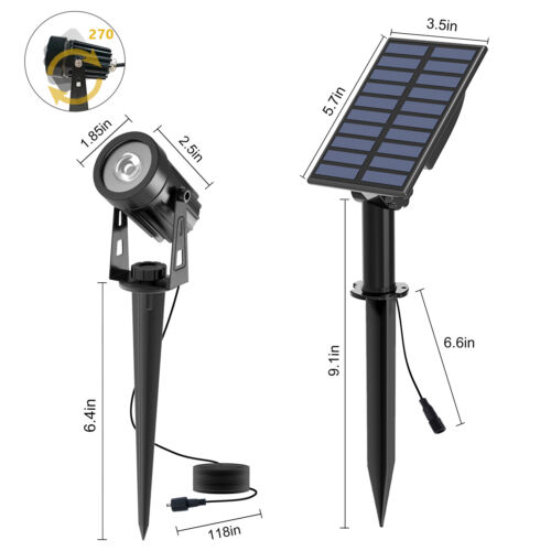 LED Gartenstrahler Warmweiß Tageslichtweiß RGB Außen Solar Gartenleuchte Lampen - Bild 14 von 25