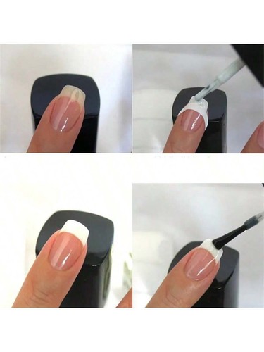 240pcs French Manicure Nail Guides 5 Sheets Stickers Stencil Tips Nail Tips - Picture 3 of 8