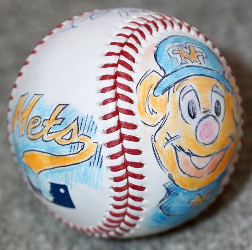GOODEN & STRAWBERRY 86 Mets Signed GUY GILCHRIST Muppets Baseball + BECKETT COA - Picture 7 of 9