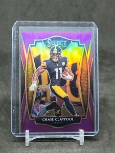 2020 Select Chase Claypool Premier Level Purple Prizm Rookie Card RC #/75