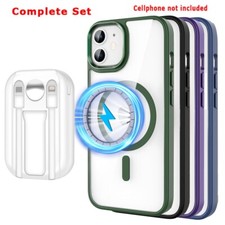 Clear Magnetic Case with Fast Wireless Charging Compatible with Samsung Galax