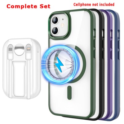 Clear Magnetic Case with Fast Wireless Charging Compatible with Samsung Galax