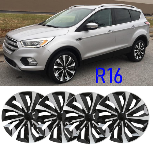 16" Set of 4 Wheel Covers Hub Caps Hubcaps R16 Tire Steel Rim For Ford Escape - Picture 1 of 14
