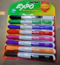 EXPO Magnetic Dry Erase Marker Fine Tip Assorted 8/Pack 1944748