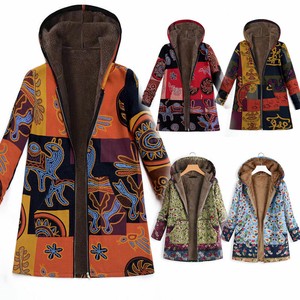 Women-039-s-Winter-Thick-Outwear-Floral-Fleece-Lined-Hooded-Warm-Coat-Jacket-PLUS