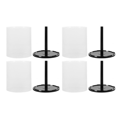 4 Pcs Round CD/DVD Container Organizing DVDs Storage Bucket Reusable