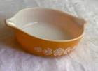 VINTAGE  PYREX Butterfly Gold 471- 500ml Round Casserole Baking Dish 1 Pint USA