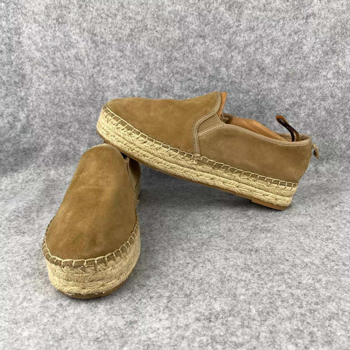 Sam Edelman Carrin Suede Platform Espadrille Loafers Women s 8.5 Tan