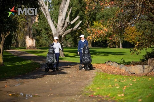 MGI Navigator Ai GPS+ Remote Control Golf Push Cart Travel Bundle w Accessories - Picture 3 of 9