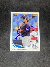 A.J. Jimenez 2013 Topps Pro Debut #19 New Hampshire Fisher Cats Auto Signed Card