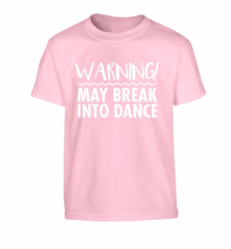 warning may break into dance, child t-shirt funny dancer tap ballet street 3677 - Picture 1 of 18