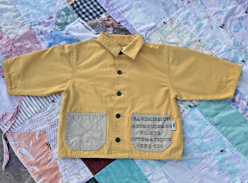 IKKS Compagnie Vintage Kleinkind gelb Jacke Patchwork Taschen 100% Baumwolle - Bild 1 von 11