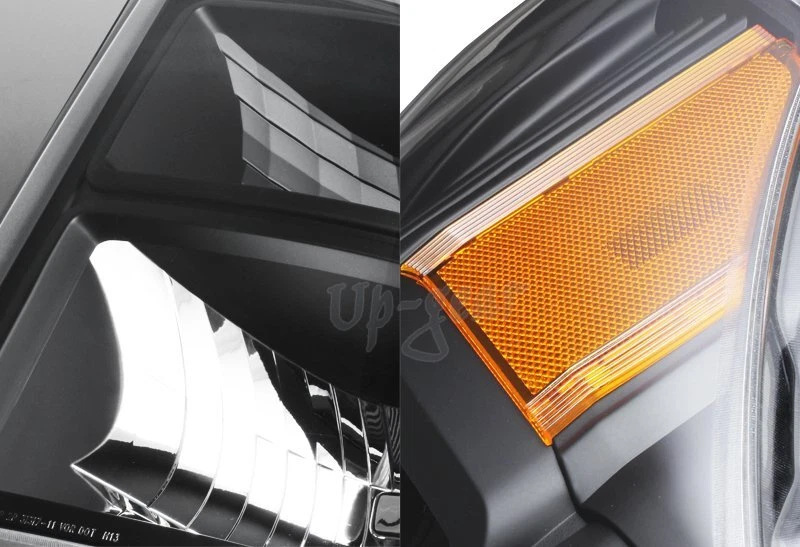Faros reflectores ámbar carcasa negra para Ford F250 F350 Super Duty 2011-2016 Foto 2 de 4