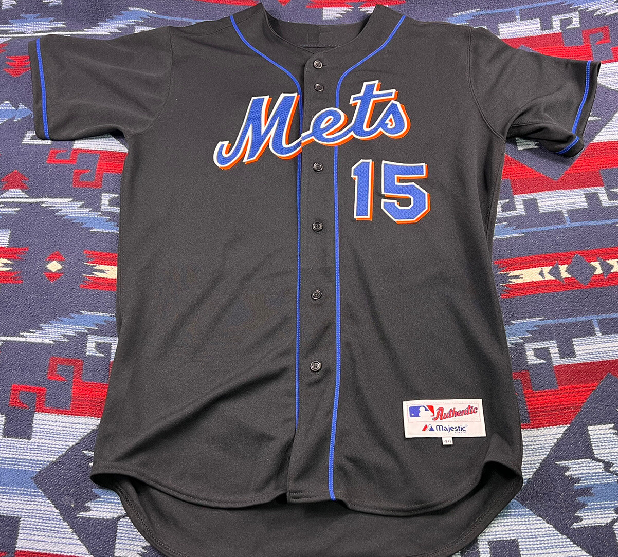 New York Mets Carlos Beltran Authentic Majestic Black Alternate Jersey Size 44
