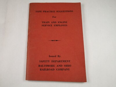 Vintage Orig. Baltimore Ohio B&O Railroad Safe Practice Train Engine Mitarbeiter 1973