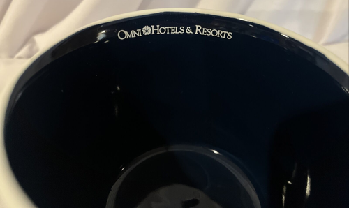 Omni Hotels Resorts Honey And Hank Hot Chocolate Ceramic Mug Fair Isle Pattern - Picture 2 of 8