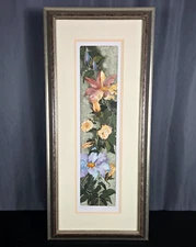 Beki Killorin Classical Movement I colored etching signed numbered framed floral