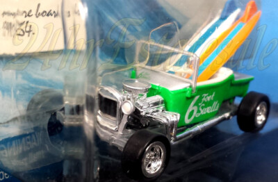 JOHNNY LIGHTNING SURF RODS   23 Ford T-Bucket 6 FOOT SWELLS Beach Bum Hot Rod 