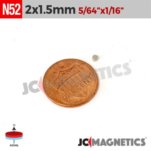Super Strong N52 Rare Earth Round Neodymium Magnet Disc Thin Tiny Small Large - Picture 10 of 145