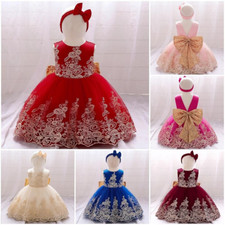 Princess Kids Pageant Wedding Bridesmaid Prom Gown Flower Girls Long Dress Party