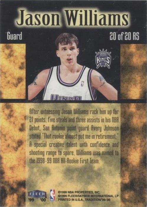 1999-00 Fleer Tradition - Jason Williams #20 RS