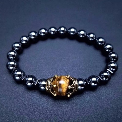 Pulsera Ojo de Tigre Moda Lujo Moderno Piedra Cuentas Joyería Quema Grasa Jengibre - Imagen 19 de 24