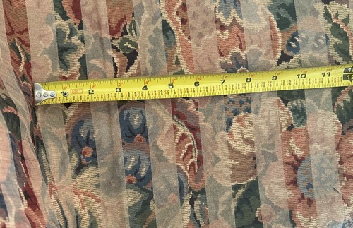 Jay Yang Fabric Impressionistic Stripe Floral Green Tan Pink 2.4Y A5 - Picture 6 of 7
