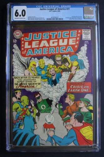 Justice League of America #21 1st JSA in JLA 1963 1st SA DR FATE HOURMAN CGC 6.0