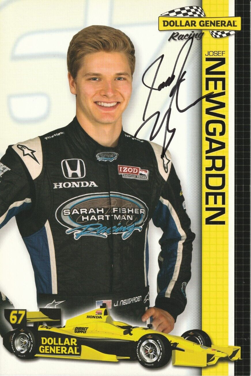 2012 JOSEF NEWGARDEN signed INDIANAPOLIS 500 only HERO PHOTO CARD