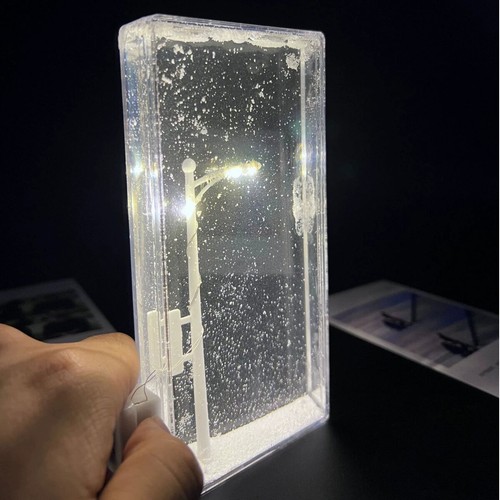 Snow Scene Night Light DIY Night Light Snowy Flowing Hemp Simulation Handmade - Picture 7 of 10