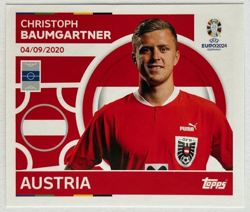Topps UEFA EURO 2024 Sticker Collection - AUSTRIA Stickers (inc AUT 1-21) - Picture 9 of 12