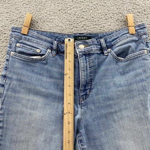 Jean LRL Ralph Lauren femme 16 moustaches denim streetwear taille haute année 2000 classique - Photo 4/11