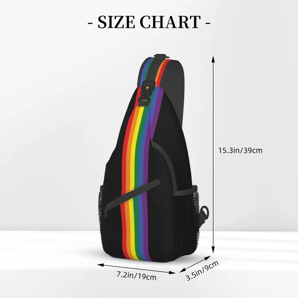 Retro Arco Iris LGBT Orgullo Bolso Bandolera Lgbt Bandolera Pecho... Foto 3 de 4