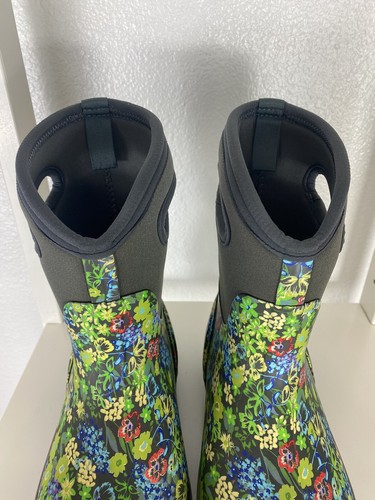 Bogs Women's Boots 6 Garden Grey Multi Floral Shorty Calf EUR 37 Waterproof Ex - Picture 8 of 15