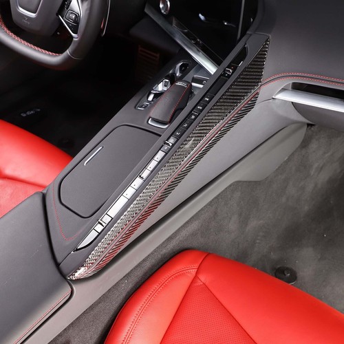Carbon Fiber Central Control Left Side Sticker Car Trim For Corvette C8 2020-24 - Imagen 7 de 11
