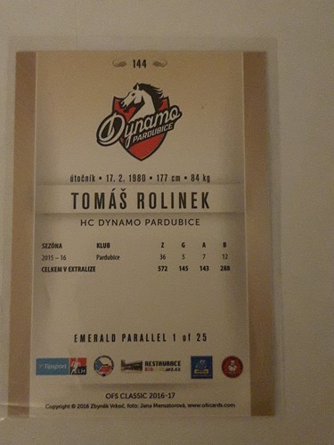 OFS CLASSIC 2014 Czech Republic TOMAS ROLINEK Emerald Parallel limited 25 - Zdjęcie 2 z 3