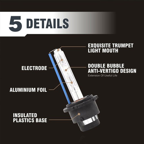 8000K Ice Blue D2S D2R D2C HID Xenon Bulbs Factory OEM Replacement Headlight Kit - Picture 3 of 12