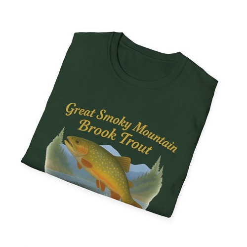 Smoky Mountain Fliegenfischen Unisex T-Shirt, Smoky Mountain Forelle Outdoor Bekleidung - Bild 31 von 47