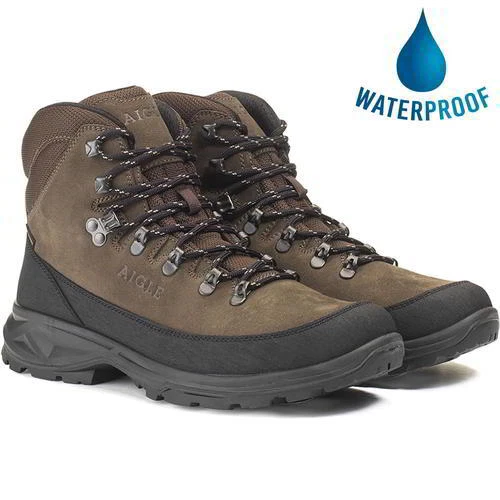 Aigle Mens Bakke GTX Leather Waterproof Walking Hiking Boots Size