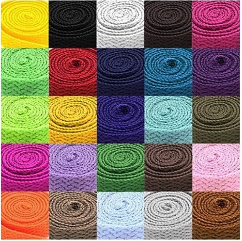 Trudy Flat Athletic Shoe Lace 27 36 45 54" Canvas Sneaker Shoelaces Strings - Picture 3 of 29