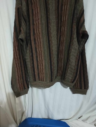 Vintage Versace Coogi Style Cable Knit Sweater XL Cosby Biggie Grandpa 90s(MP34) - Picture 4 of 12