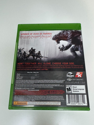 Evolve (Microsoft Xbox One, 2015) - Picture 2 of 3