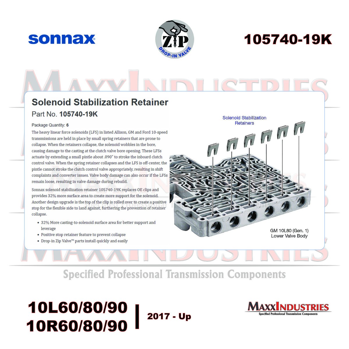 【sonson】 Sonnax 95740-15K ZF ACCUMULATOR KIT ZF6HP19/26/32 ZF8HP45/55