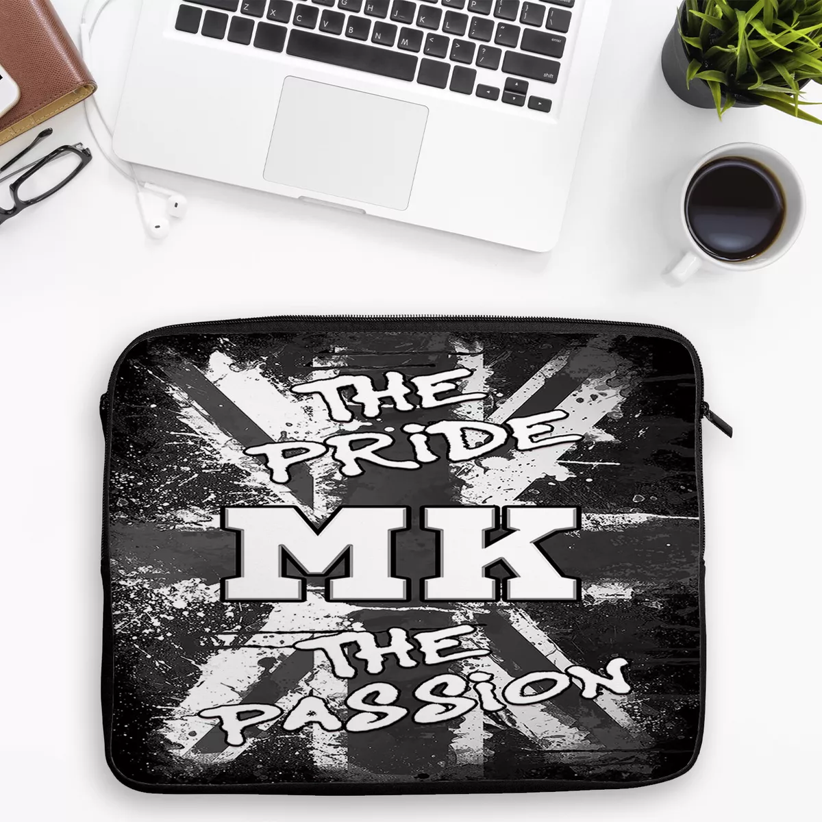 MK Dons Laptop Sleeve Football Case Tablet Cover Retro Mens Dad Gift PR44G