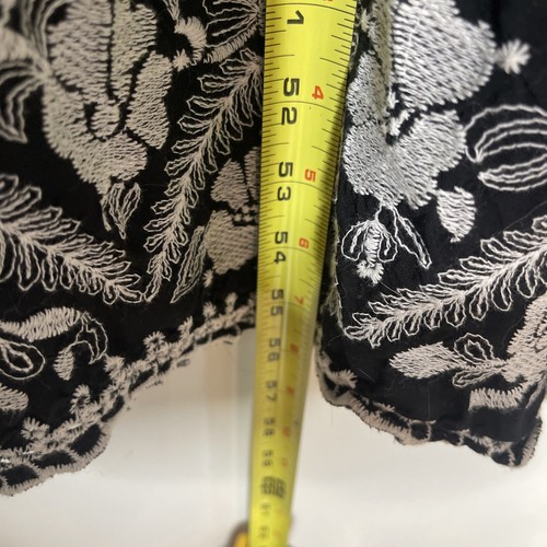 Lane Bryant Maxi Dress Women Sz 26 Black White Stitch Shoulders Bottom - Picture 6 of 11